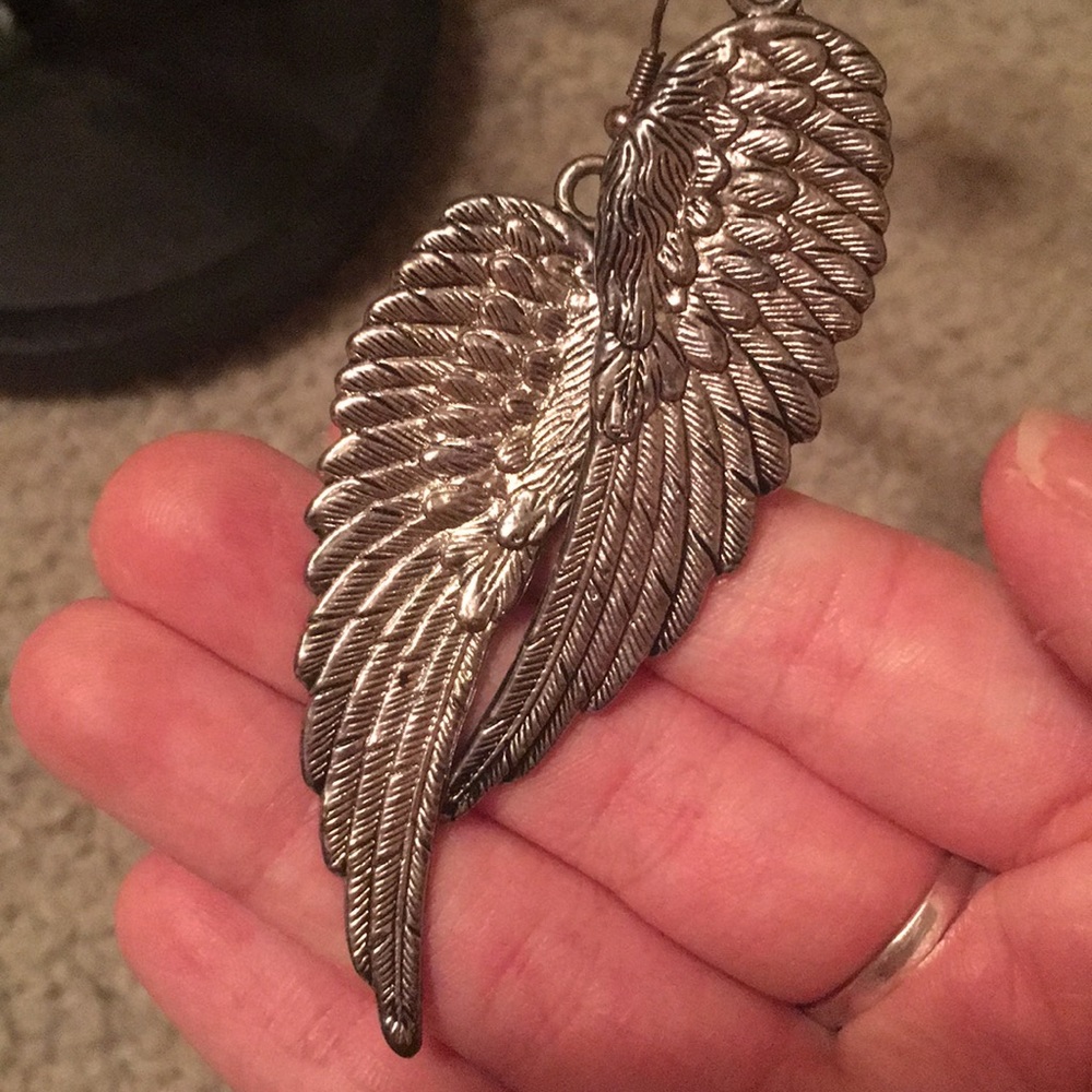Silver Angel Wing Earrings